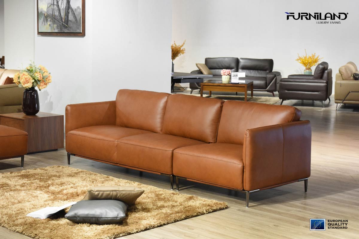 Sofa băng 4 KINGDOM - Sofa nhập khẩu Italia - Sofa Da thật - Sofa cao cấp