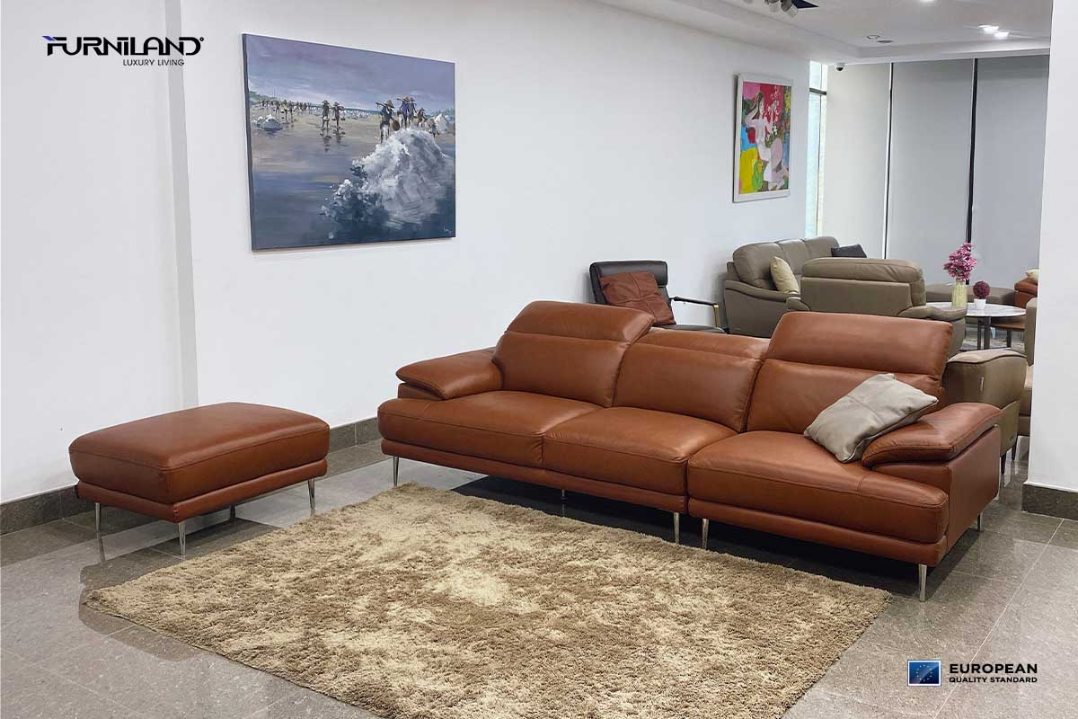 Bellano - Sofa băng 4 - Sofa Da Thật Nhập Khẩu - Sofa Cao Cấp - Sofa Italia