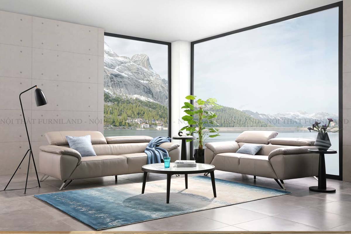 Sofa cao cấp Tesla băng 3 -2 -1 - Sofa nhập khẩu Italia - Da thật 100%