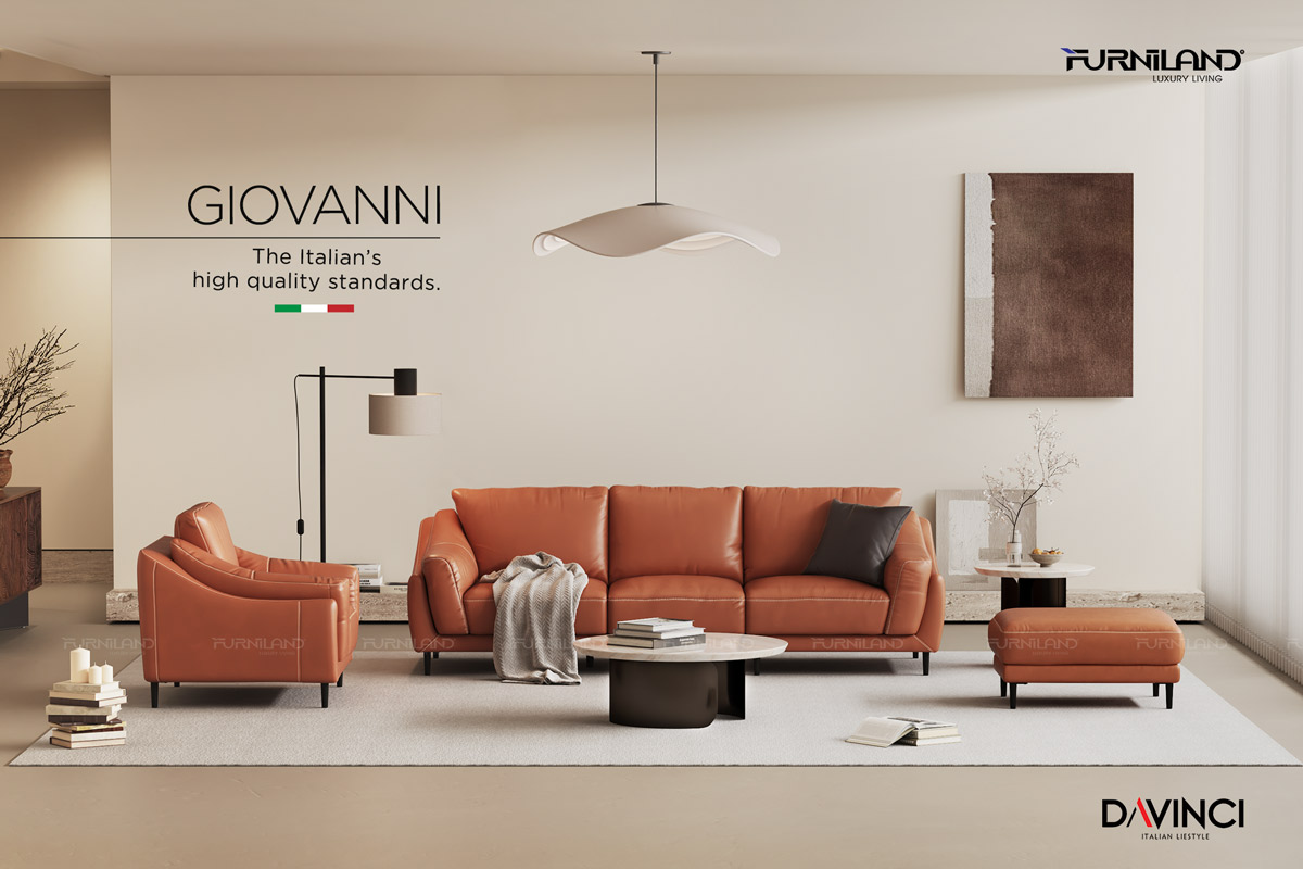 Sofa da cao cấp Giovanni Băng 4 - Sofa nhập khẩu Italia