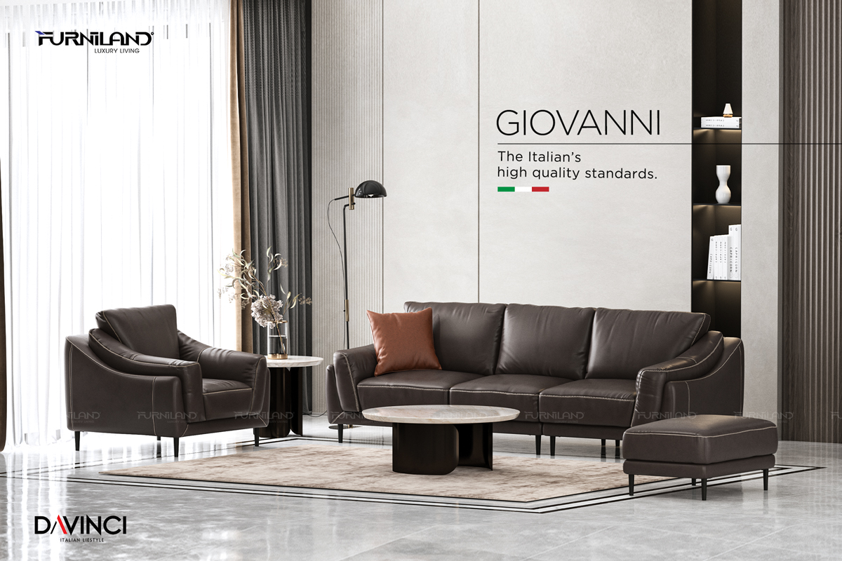 Sofa da cao cấp Giovanni Băng 4 - Sofa nhập khẩu Italia