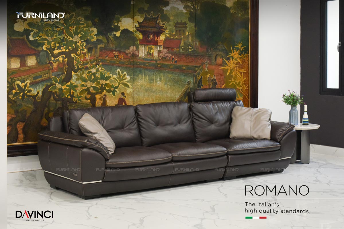 Sofa da cao cấp Romano Băng - Sofa nhập khẩu Italia