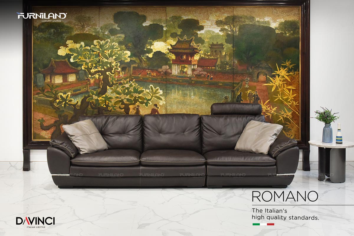 Sofa da cao cấp Romano Băng - Sofa nhập khẩu Italia