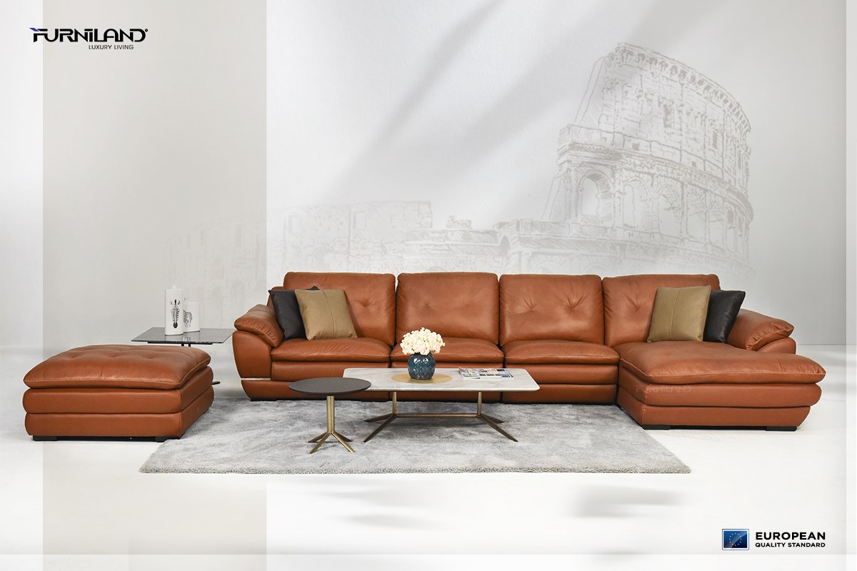 Sofa da cao cấp Romano Góc - Sofa nhập khẩu Italia