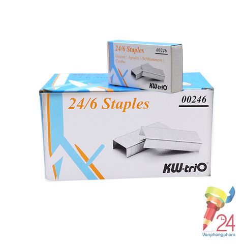 Ghim dập KW - Trio 24/6 (25 tờ)