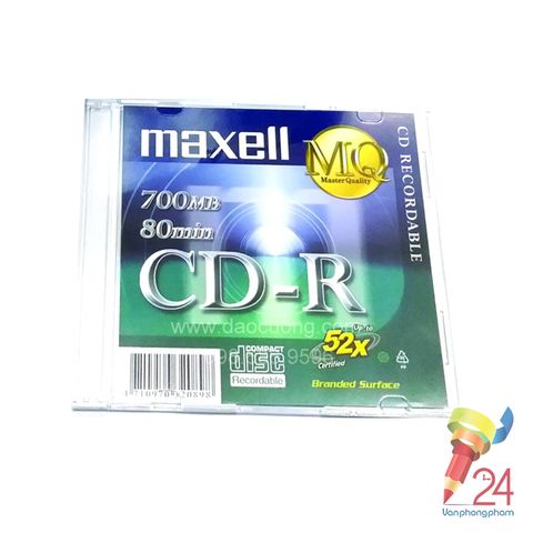 Đĩa CD-R Maxell (có vỏ hộp)