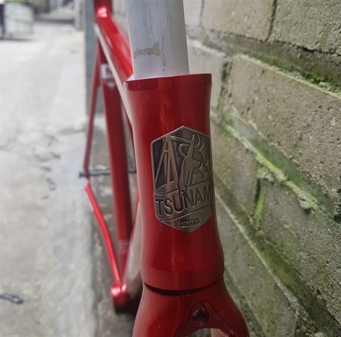 Khung xe đạp Fixed Gear Tsunami SNM100 đỏ