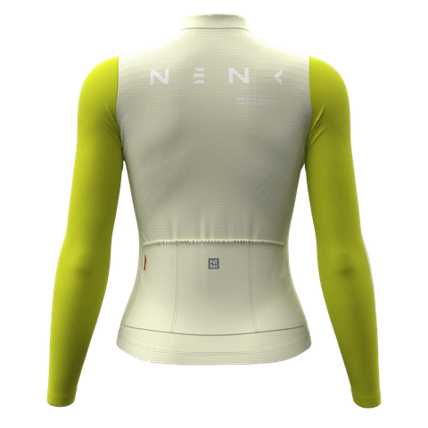 Áo đạp xe dài tay nữ NENK WOMEN'S ELITE LS Jersey Kline màu vàng nhạt