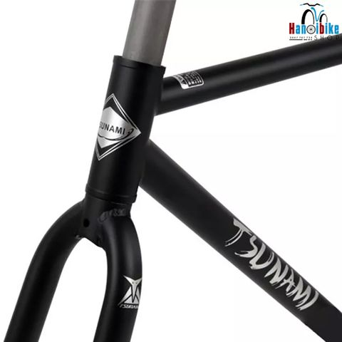 Khung xe đạp Fixed Gear Tsunami SNM4130 ( Không bao gồm chén cổ+khóa cọc yên+ cọc yên)