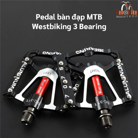 Pedal bàn đạp xe đạp MTB Westbiking 3 Bearing SC311