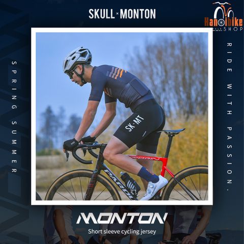 Áo đạp xe ngắn tay Monton THUNDER GRAY