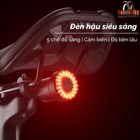 Đèn hậu gắn cọc yên West Biking có cảm biến tự động sáng