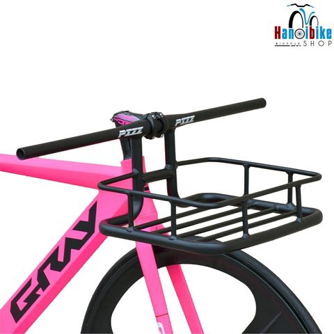 Ghi đông nhôm Pizz liền giỏ baga JP001 sử dụng cho xe đạp Fixed Gear