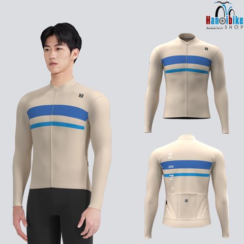 Áo dài tay NENK Men's ELITE Plain LS Jersey - màu kem