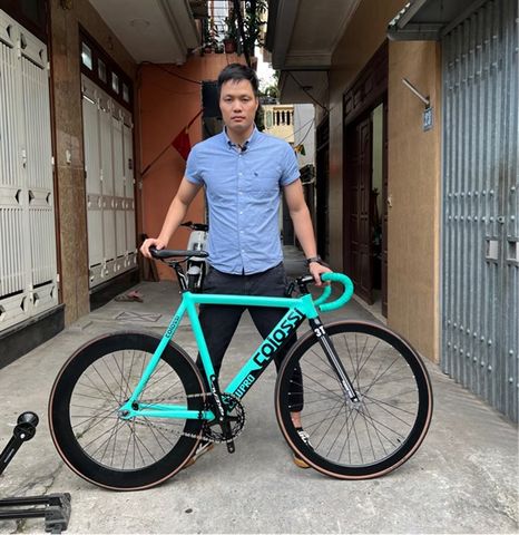 Xe Fixed Gear Colossi Lowpro càng carbon đùi SKE