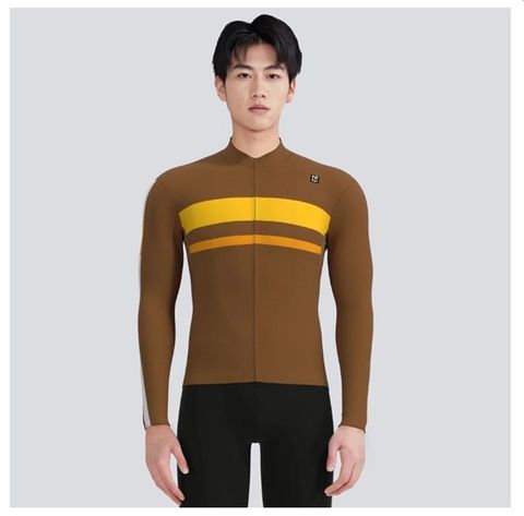 Áo dài tay NENK Men's ELITE Plain LS Jersey - màu nâu