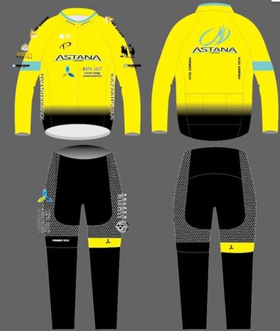 Bộ quần áo dài đạp xe đội Astana