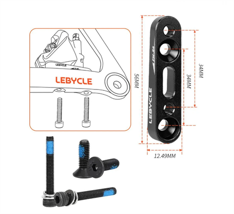 Cầu phanh sau Lebycle FM R6 140-160mm