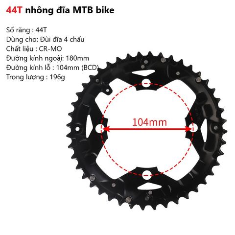 Nhông đĩa JK12-2 cho đùi đĩa PCD104mm