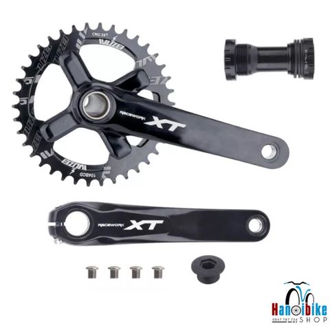 Bộ đùi đĩa RaceWork XT cho MTB 1 tầng 38T Kèm BB