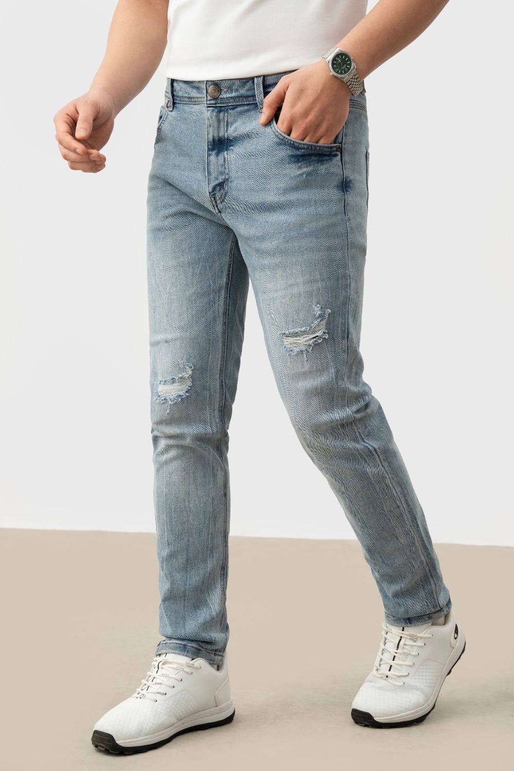  Quần Jeans Nam Cao Cấp Bền Màu, Co Dãn, Thấm Hút Tốt 6QBDT001XNH 