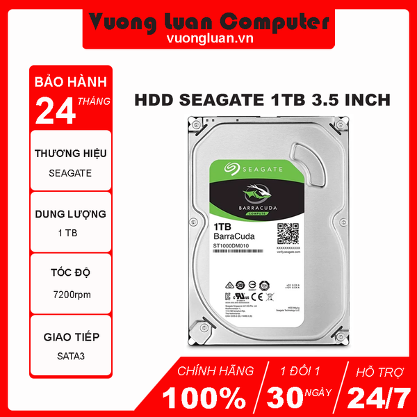 HDD Seagate 1TB 3.5 inch 7200RPM, SATA3 6GB/s, 64MB Cache