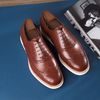 Giày da cao cấp oxford wingtip brogue OF771