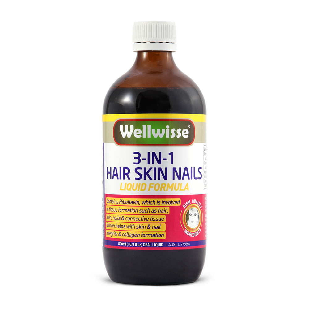 Nước Uống Làm Đẹp Tóc Da Móng Tay Wellwisse Hair Skin Nails (500ml)