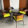 Bàn Ghế Cafe Nhựa Giả Mây MT286