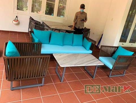  Sofa Mây Nhựa Ngoài Trời MT1A73 