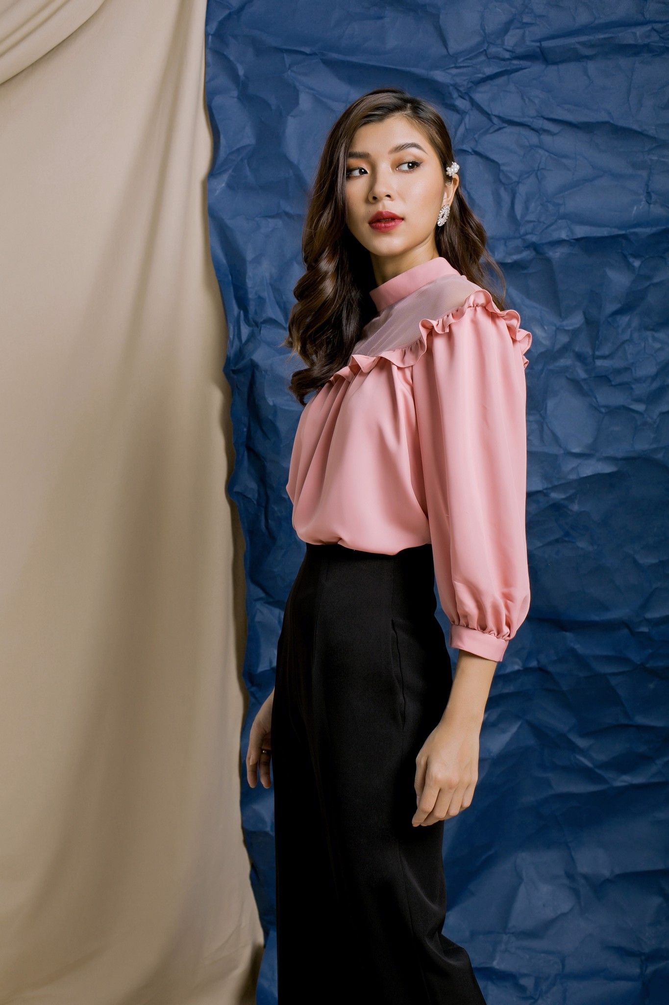 Sweetest Love Sheer Collar Blouse
