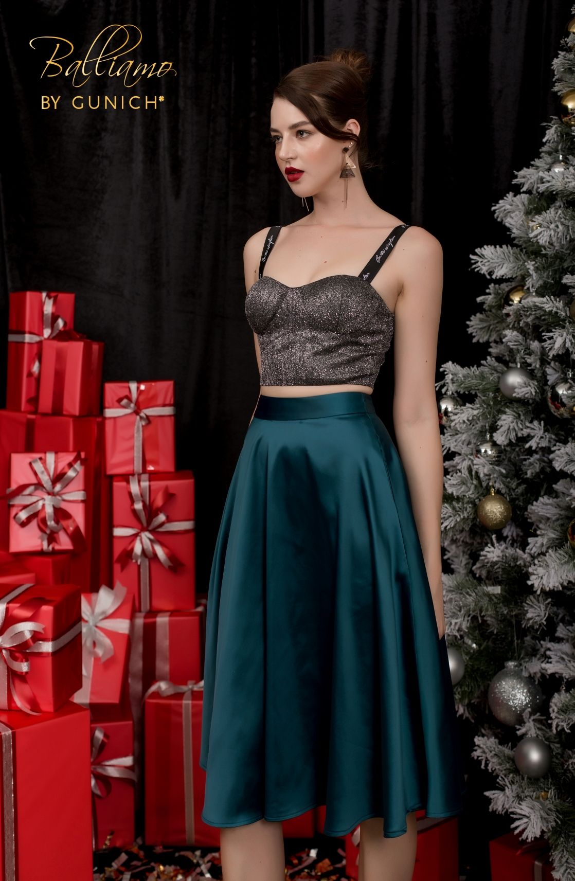 Freesia Mallard Blue Midi Skirt