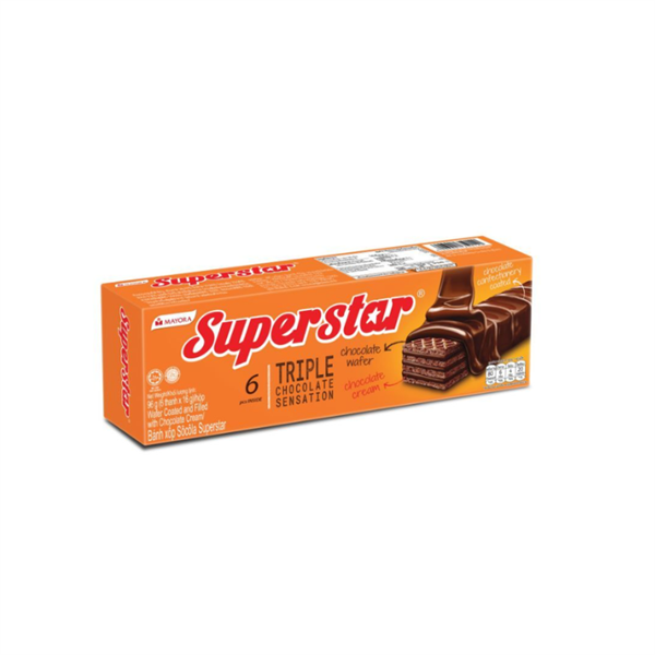 Bánh Xốp Phủ Chocolate Superstar 96G