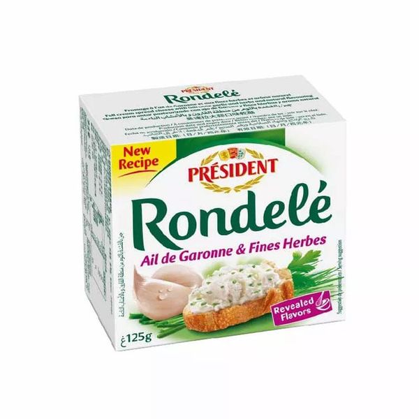 Phô Mai Kem Hành Và Thảo Mộc Hảo Hạng Rondele 125g - President