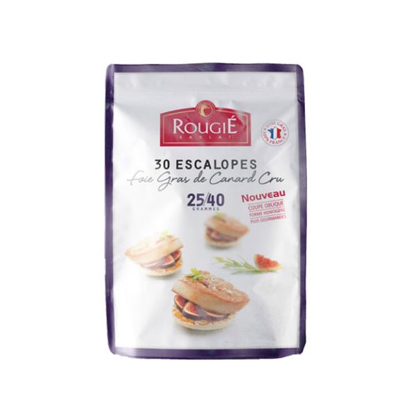 Gan Vịt Đông Lạnh Nhập Khẩu Pháp - Duck Foie Gras Slice 25/40G - Rougie