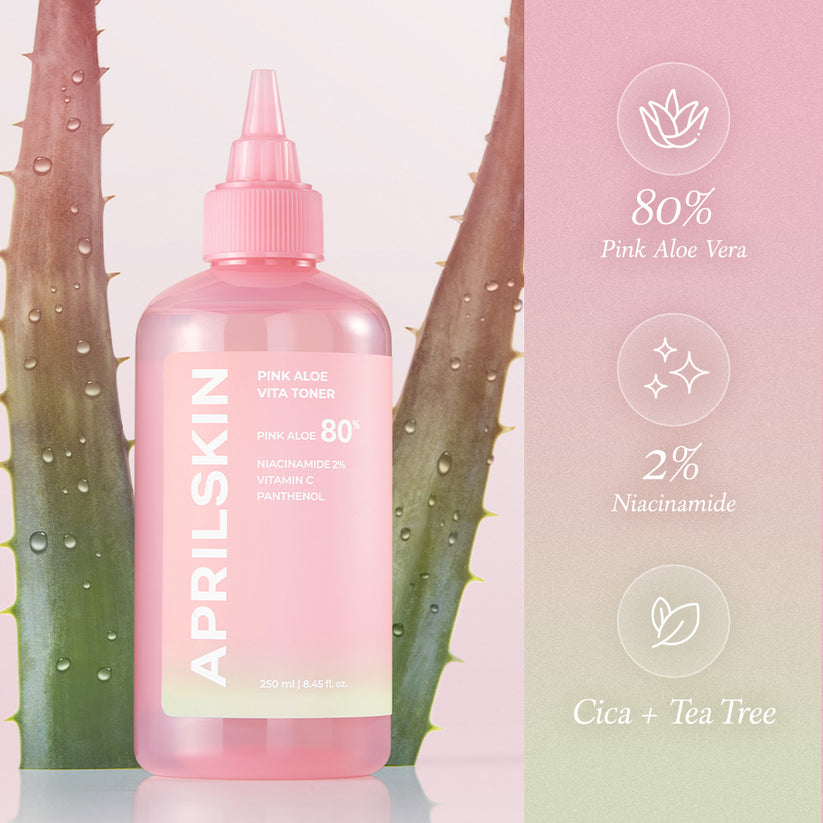 Toner Nha Đam Hồng dưỡng ẩm sáng da Pink Aloe Vita Toner
