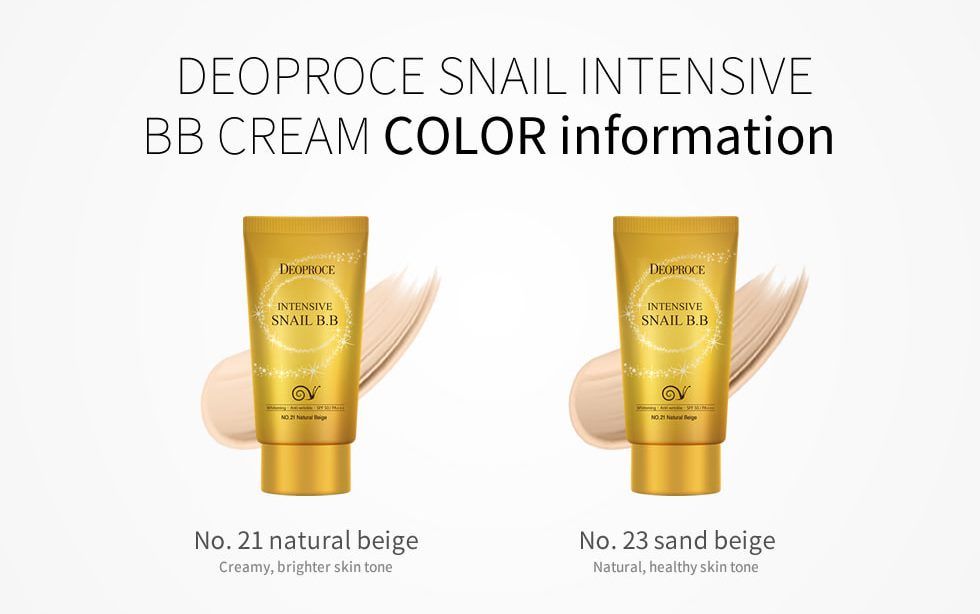 [KEM NỀN BB ] Làn Da Trắng tự nhiên Chiết Xuất Dịch Nhầy Ốc Sên Deoproce Intensive Snail B.B Cream SPF50+ PA+++ 50ml