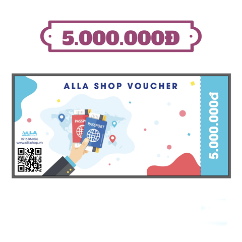 Phiếu mua hàng ALLA SHOP Voucher 5.000.000Đ