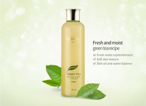 [TONER CẢI THIỆN MỤN]  Chiết xuất Trà Xanh Deoproce Premium Green Tea Total Solution Toner 260ml