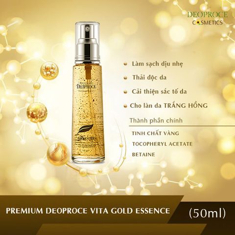 [SERUM PHỤC HỒI DA SAU MỤN] Premium Deoproce Vita Gold Essence 50ml