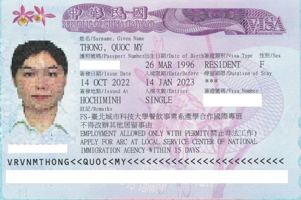 Visa Du Lịch Đài Loan