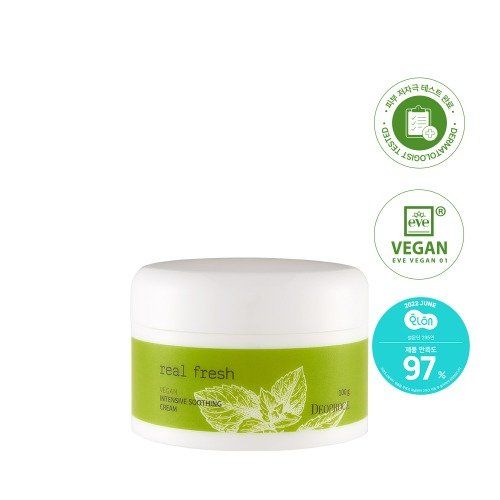 [KEM THẢO MỘC] Ngăn Ngừa Mụn Chiết Xuất 8 loại Thảo Mộc  DEOPROCE Real Fresh Vegan Intensive Soothing Cream 100g