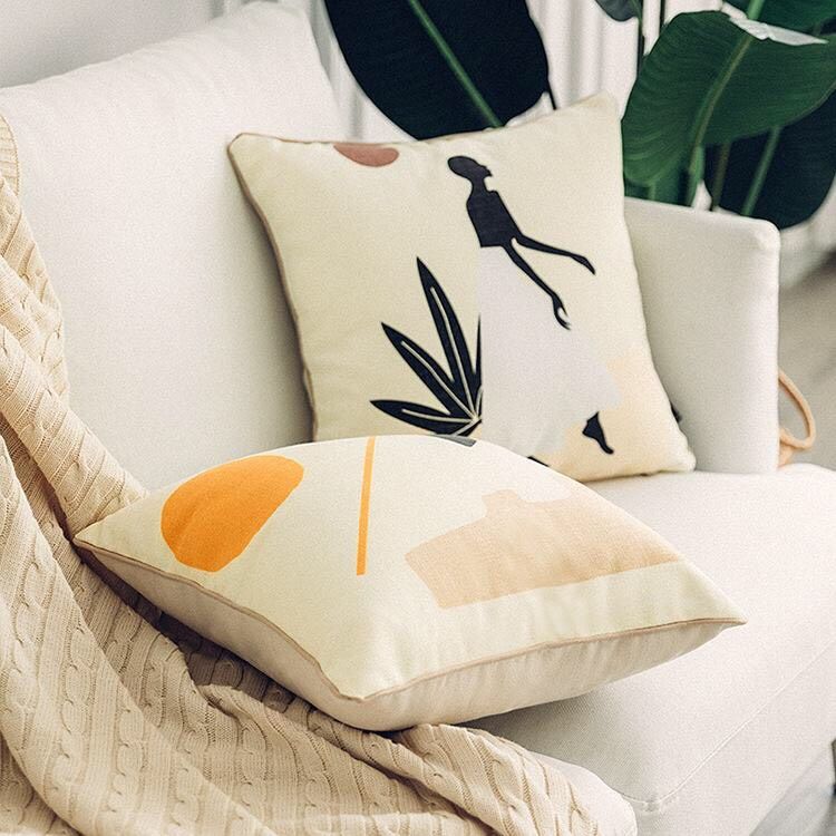 Vỏ gối họa tiết cô gái