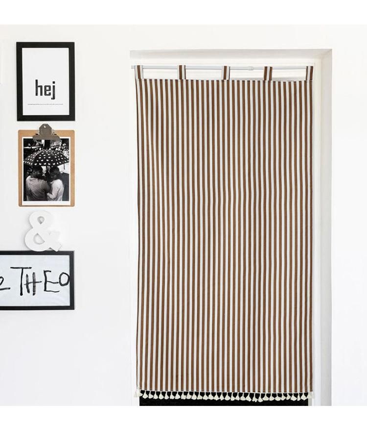 One piece striped jacquard curtain