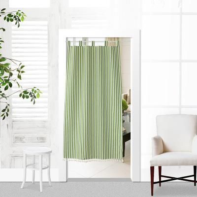 One piece striped jacquard curtain