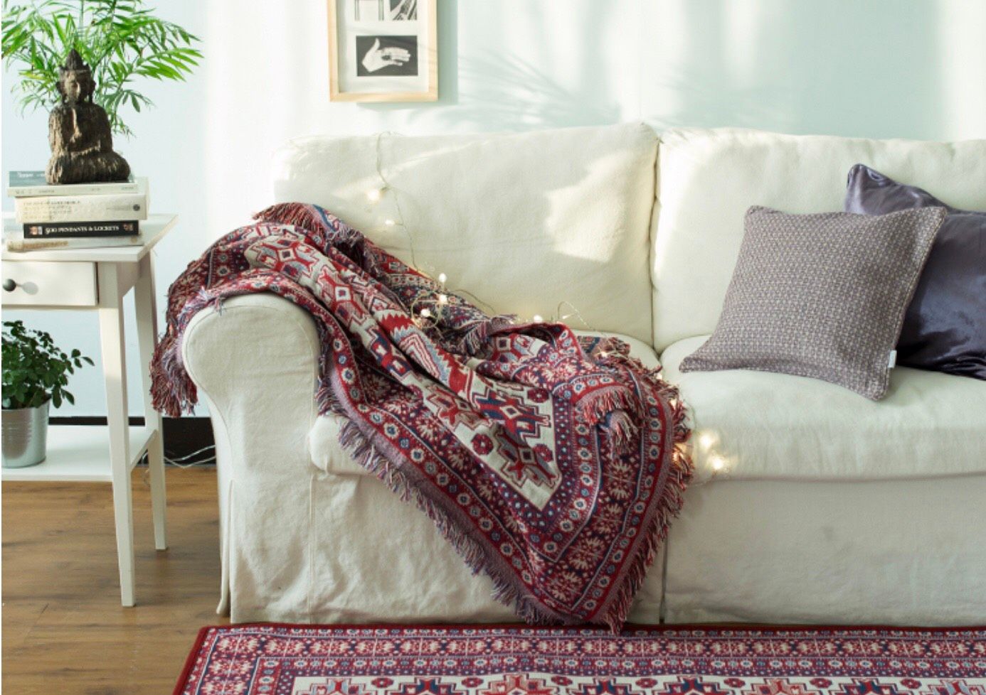 Red and white boho