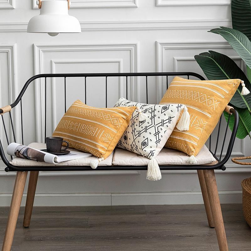Vỏ gối Boho vàng