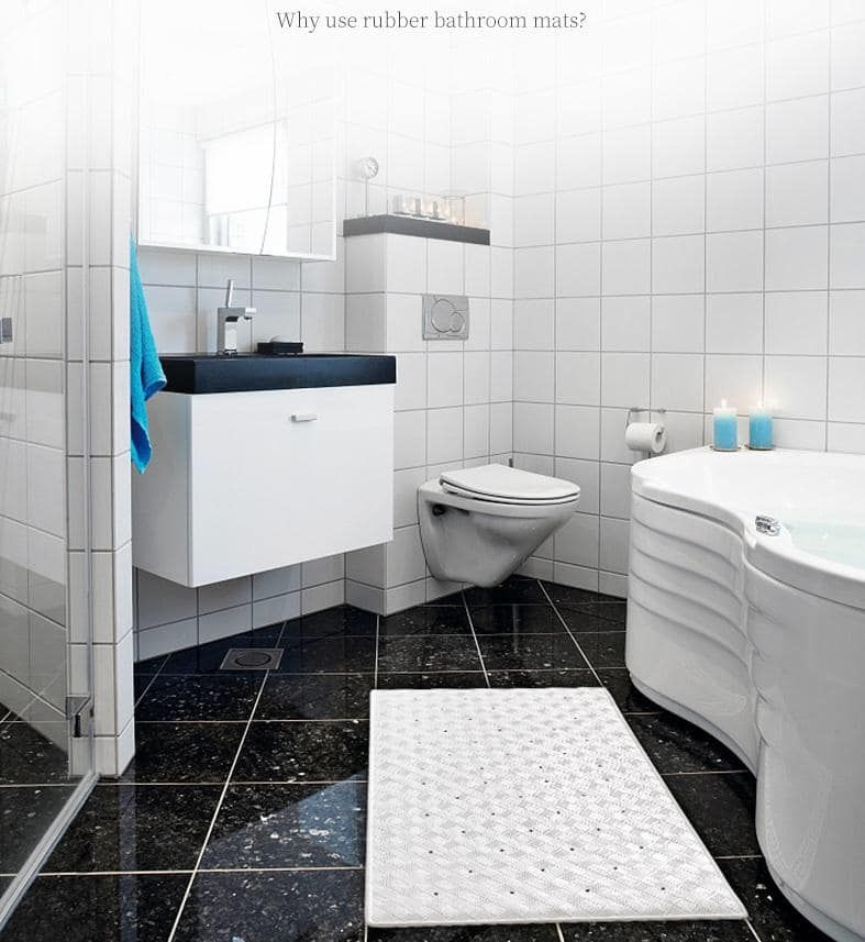 Bathroom rubber rug