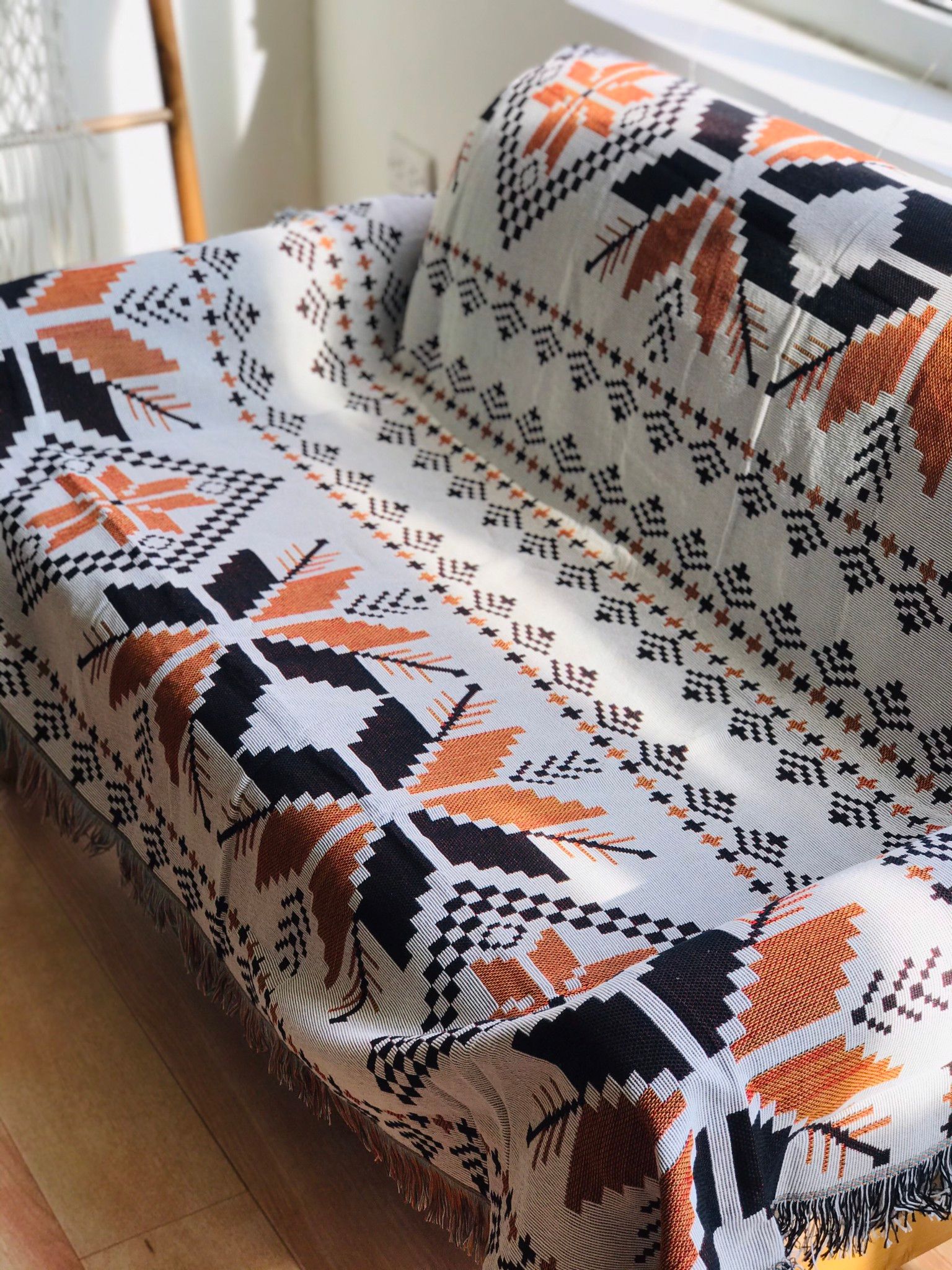 Boho white and orange