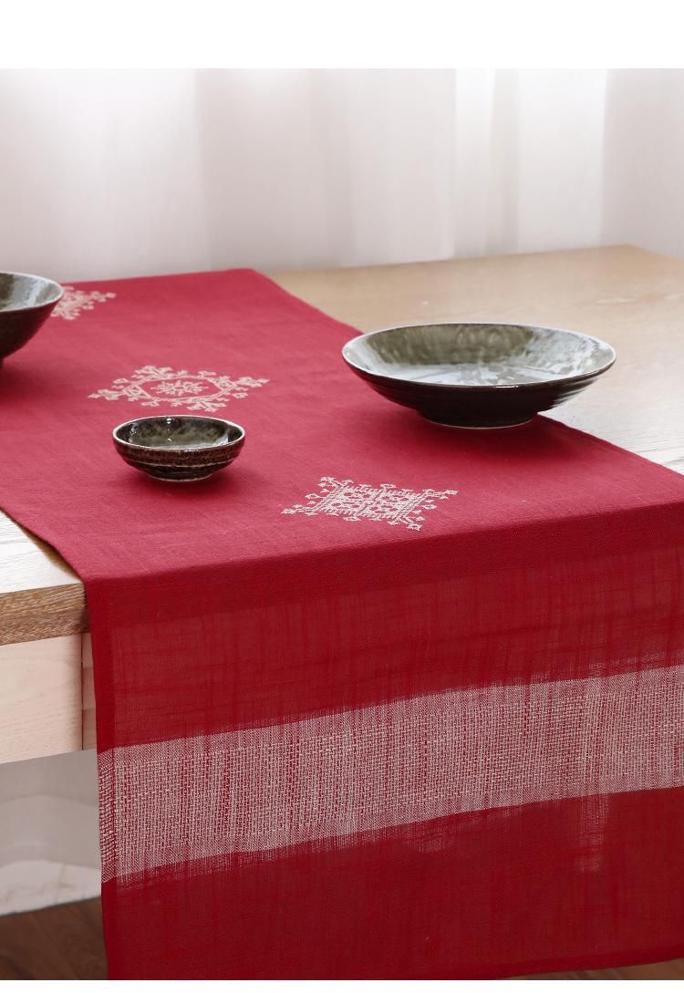Red Table runner